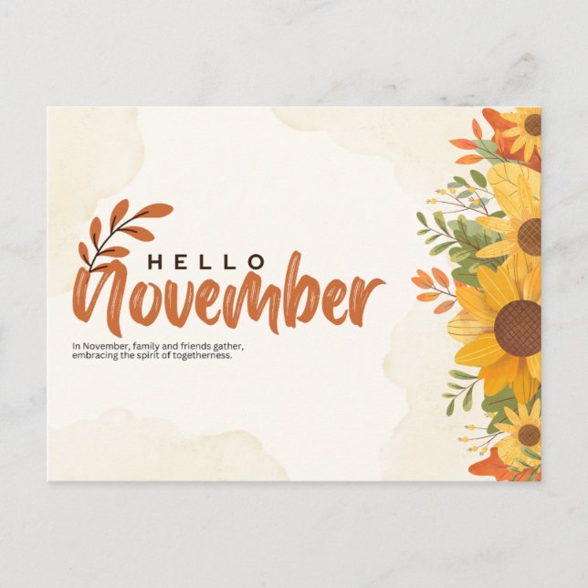 Hello november  postcard (Front)