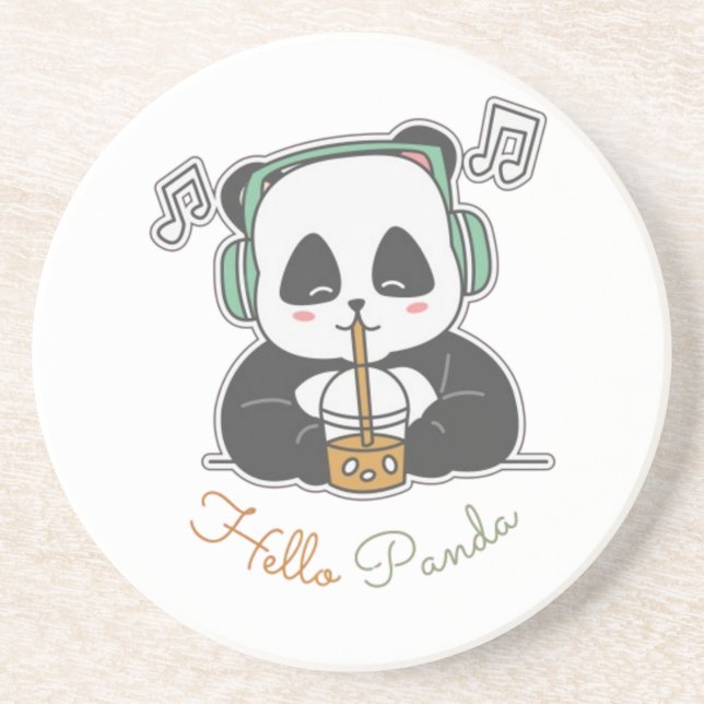 Hello panda coaster (Front)