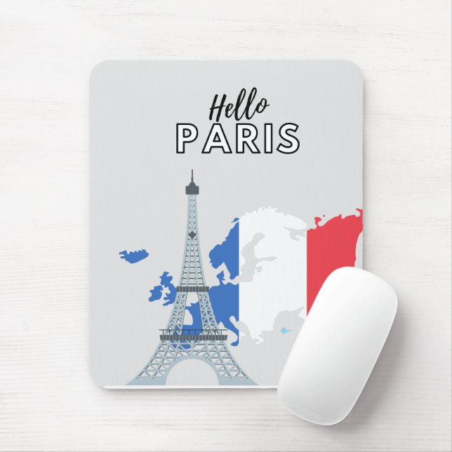 Hello Paris   Mouse Mat (With Mouse)