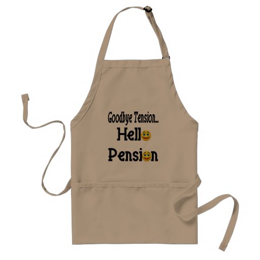 Hello Pension Retirement Gifts and T-shirts Adult Apron