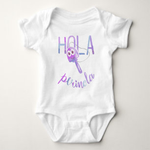 Hello Perinola Phrases of Venezuela Purpura Baby Bodysuit