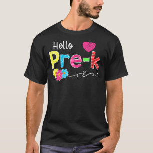 Hello Pre K Back To School 1st Day Teacher Kids O T-Shirt