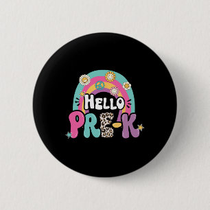 Hello Pre-K Back To School Teachers Kids First Day 6 Cm Round Badge