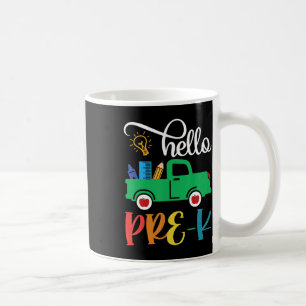 Hello Pre K Back To School Truck For Teacher Girls Coffee Mug