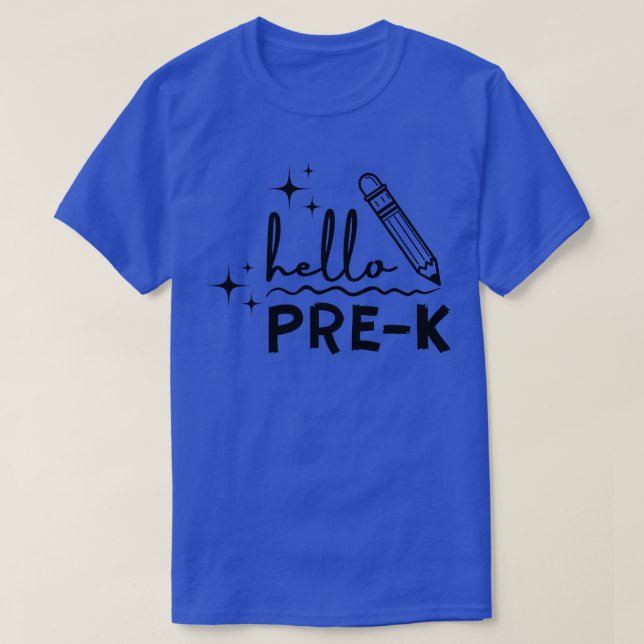 Hello Pre K Grade 4 T-Shirt (Design Front)