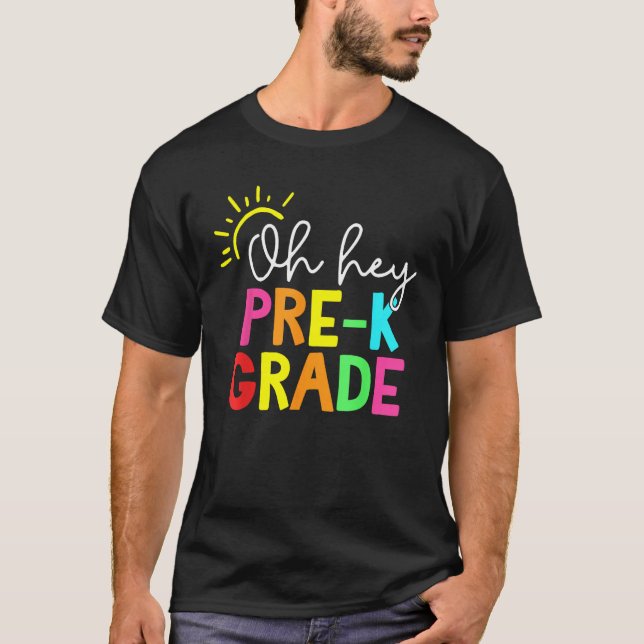 Hello Pre-k Graduation Team Back to School Teacher T-Shirt (Front)