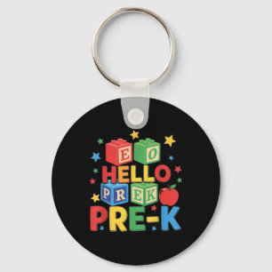 Hello Pre-k _ Happy First Day Of Back To School Cu Key Ring