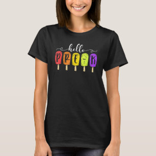 Hello Pre K Ice Cream Back To School Teacher Stude T-Shirt