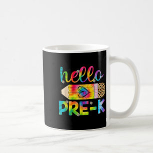 Hello Pre-k Pencil Tie Dye Back To School Pre-k  Coffee Mug