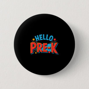 Hello pre-k preschool squad spider back to school 6 cm round badge