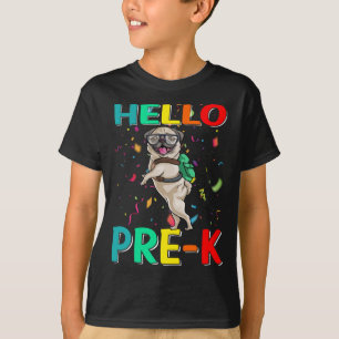 Hello Pre-K Pug Dog T-Shirt