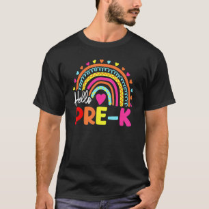 Hello Pre K Rainbow Back To School Teacher Student T-Shirt