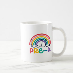 Hello Pre-k Rainbow Ck To School Teacher Student K Coffee Mug
