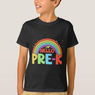 Hello Pre-k Rainbow Teacher Squad Back To School T-Shirt