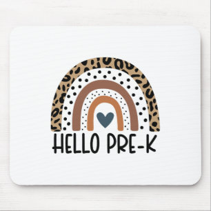 Hello Pre-k Rainbow Teacher Team Pre-k Squad Girls Mouse Mat
