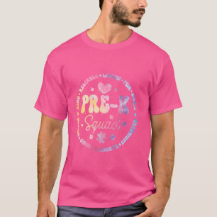 Hello Pre-k Squad Teacher Kindergarten 1st Day Of T-Shirt