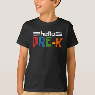 Hello Pre-k Student Preschool Back To School T-Shirt