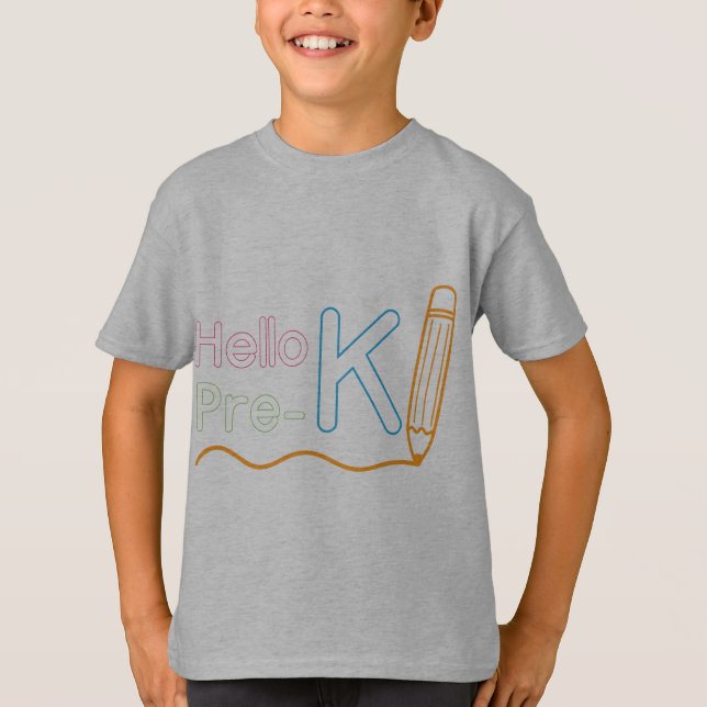 Hello Pre K  T-Shirt (Front)