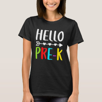 Hello Pre K Teacher Back To School Students Teach T-Shirt
