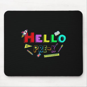 Hello Pre-k Teacher Student Back To School Mouse Mat
