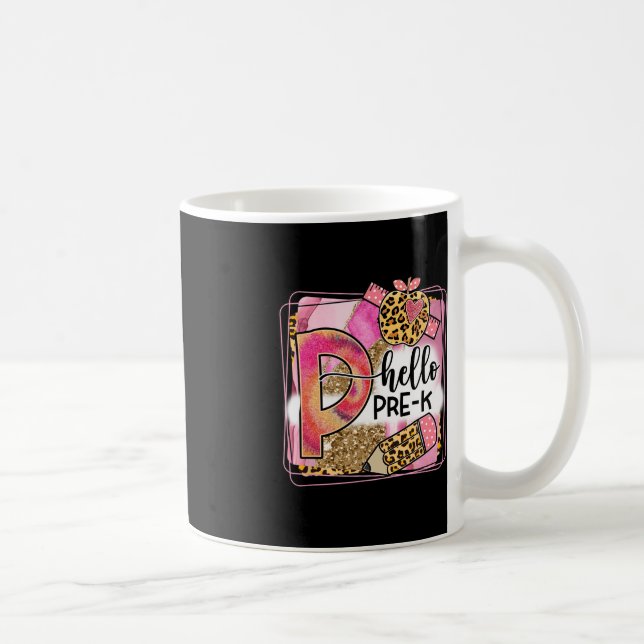 Hello Pre-K Team PreK Back to School Teacher Girls Coffee Mug (Right)