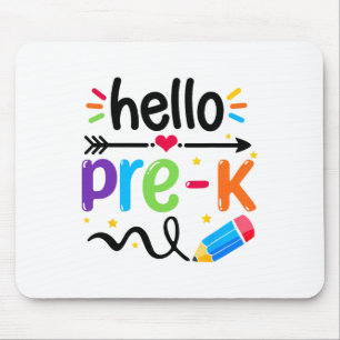 Hello Pre-k Team Prek Ck To School Teacher Girls B Mouse Mat