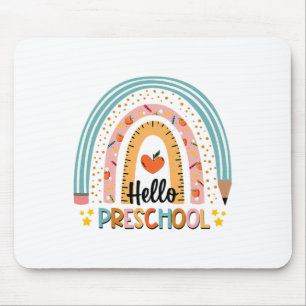 Hello Preschool Boho Rainbow Teacher Ck To School Mouse Mat