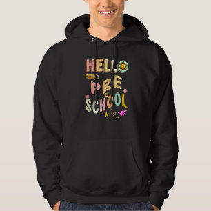 Hello Preschool  History Teacher Cute Esl Teacher Hoodie