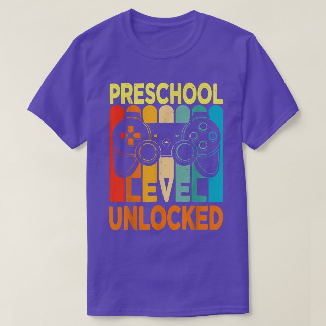 Hello Preschool Level Unlocked Video Game Back to  T-Shirt (Design Front)
