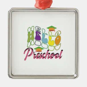 Hello Preschool Metal Tree Decoration