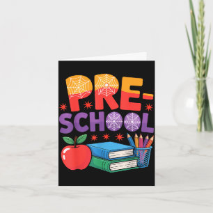 Hello preschool squad spider pre-k back to school card