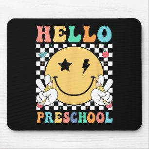 Hello Preschool Teacher Kids Team Pre-k Pre K Back Mouse Mat