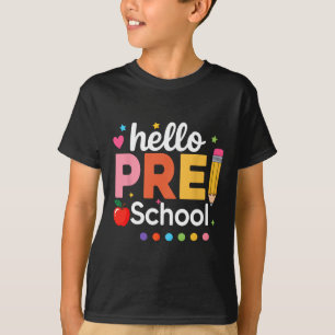 Hello Preschool Teacher Kids Team Pre-k Pre K Back T-Shirt