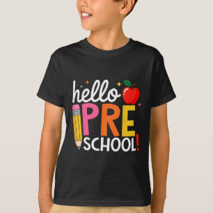 Hello Preschool Teacher Team Pre K Back To School T-Shirt