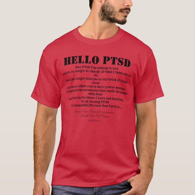 Hello PTSD  T-Shirt (Front)