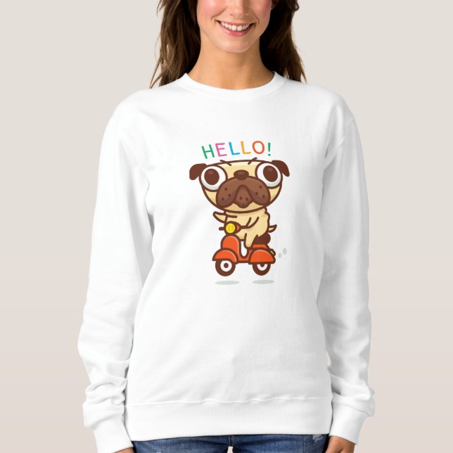 Hello Pug Sweatshirt (Front)