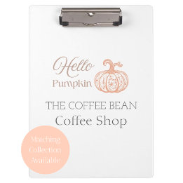 Hello Pumpkin Autumn Branding for Boutique Shop Clipboard