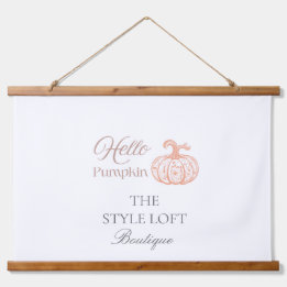 Hello Pumpkin Autumn Branding for Boutique Shop Hanging Tapestry