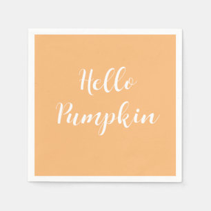 Hello Pumpkin Autumn Coffee  Napkin