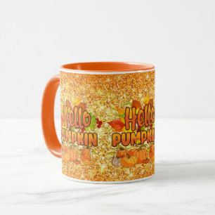 Hello Pumpkin Autumn Customise Colour Mug