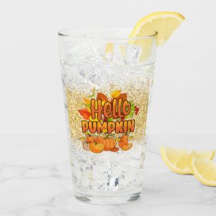 Hello Pumpkin Autumn Customise Glass