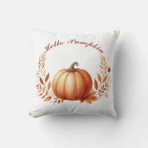 Hello  Pumpkin Autumn Customised Text Cushion