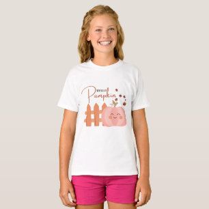 Hello Pumpkin Autumn Fall Pink T-Shirt