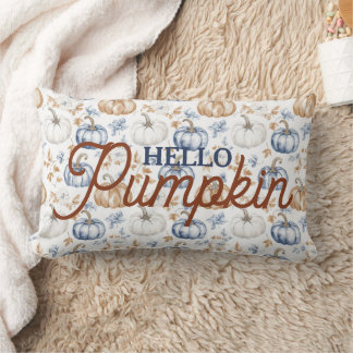 Hello Pumpkin Autumn Farmhouse Pillow