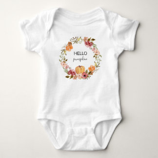Hello Pumpkin Baby Bodysuit Fall Baby Shower