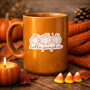 Hello Pumpkin Contour Custom-Cut
