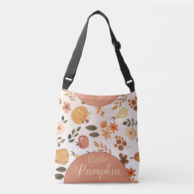 hello pumpkin crossbody bag (Front)