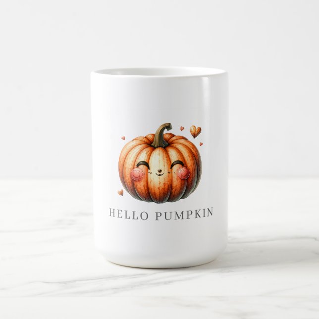 Hello Pumpkin Cute Custom  Coffee Mug (Center)