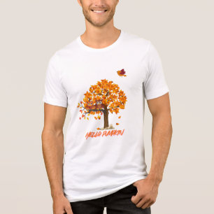 “Hello Pumpkin Cute Fall Halloween T-Shirt” Tri-Blend Shirt