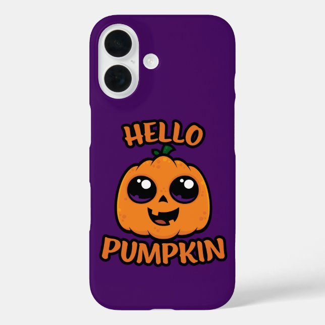 Hello Pumpkin Cute Halloween Jack-O-Lantern Case-Mate iPhone Case (Back)